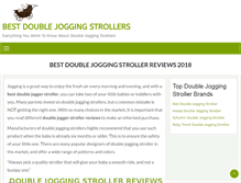 Tablet Screenshot of doublejoggerstrollerreviews.com